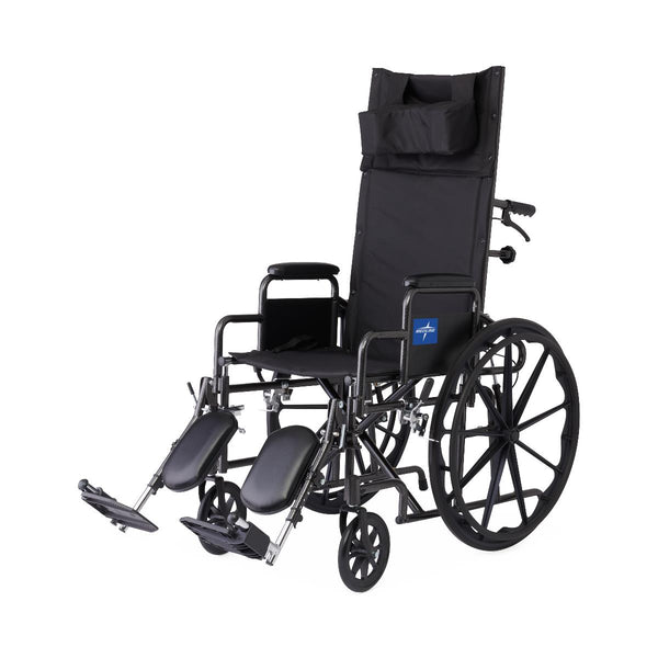 Reclining Wheelchair with Desk-Length Arms, Nylon, 18" Wide, 1/EA  (KR188N21E) Each