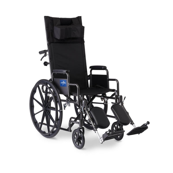 Reclining Wheelchair with Desk-Length Arms, Nylon, 20" Wide, 1/EA  (KR208N21E) Each