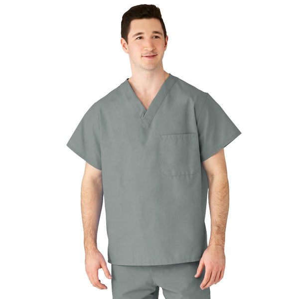 AngelStat Unisex Reversible V-Neck Scrub Top with 2 Pockets, Misty, Size M, Medline Color Code, 1/EA  (M610NTZM-CM) Each