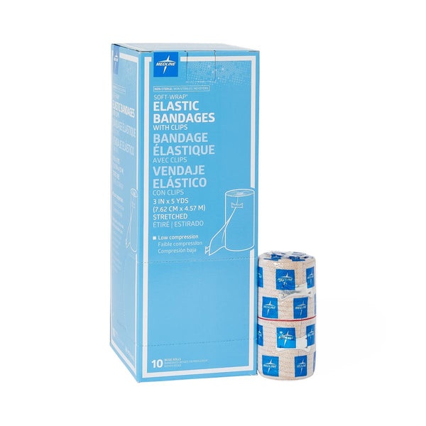 Medline Soft-Wrap Nonsterile Elastic Bandages, 50/CS (MDS046003) Case of 50