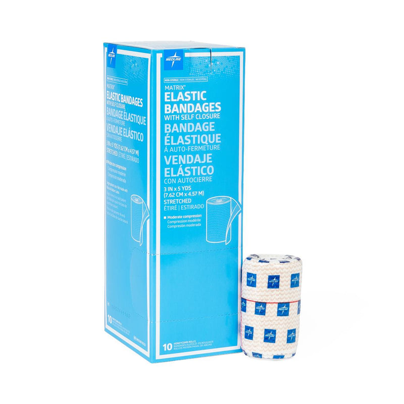 Matrix Elastic Bandage with Self-Closure, Stretched, Nonsterile, 3" x 5 yd. (7.6 cm x 4.5 m), 50/CS  (MDS087003LF) Case of 50