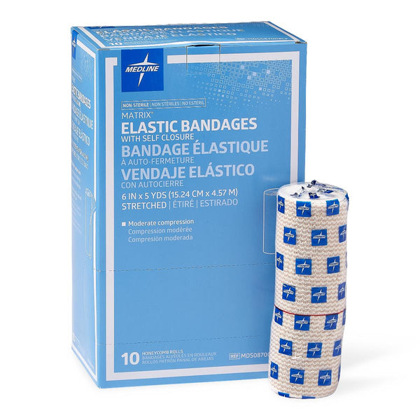 Matrix Elastic Bandage with Self-Closure, Stretched, Nonsterile, 6" x 5 yd. (15.2 cm x 4.6 m), 1/EA  (MDS087006LFH) Each