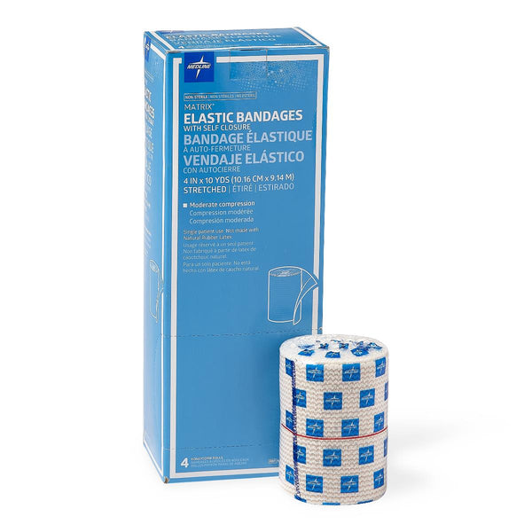 Matrix Elastic Bandage with Self-Closure, Stretched, Nonsterile, 4" x 10 yd. (10.2 cm x 9.1 m), 1/EA  (MDS087104LFH) Each