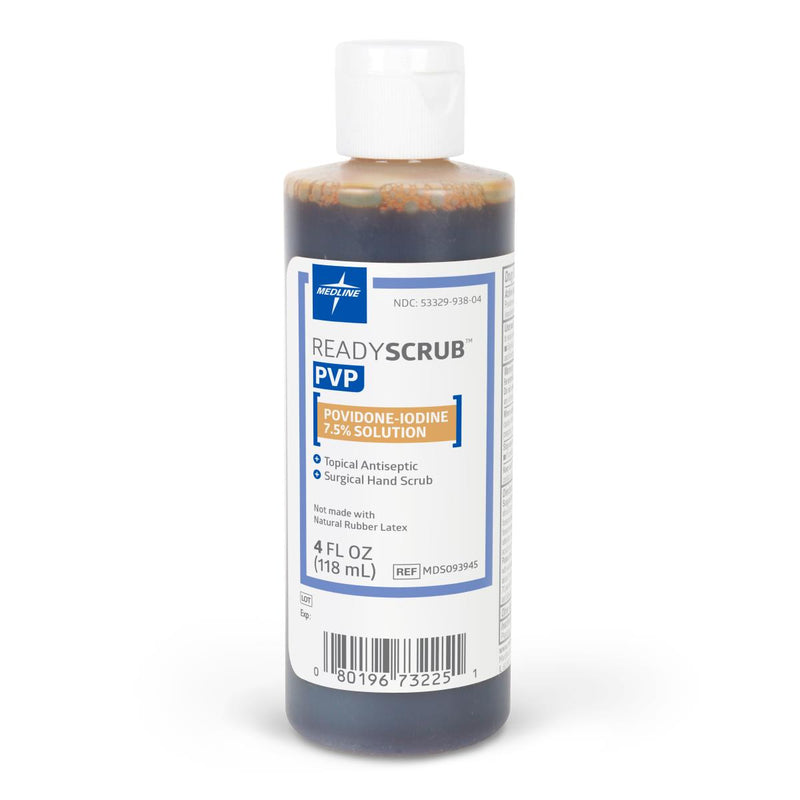 Povidone Iodine (PVP) Scrub Solution, 4 oz., 48/CS (MDS093945) Case of 48