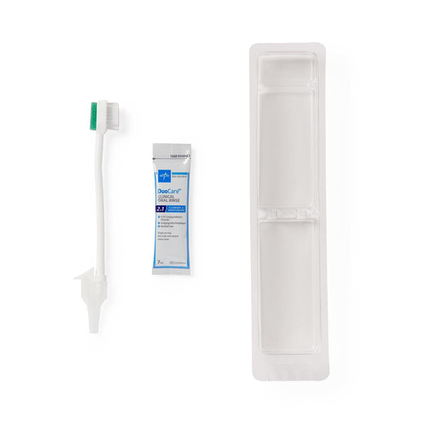 DuoCare Single-Use Oral Care Tray Kit with Suction Toothbrush, 100/CS (MDS096571DC) Case of 100