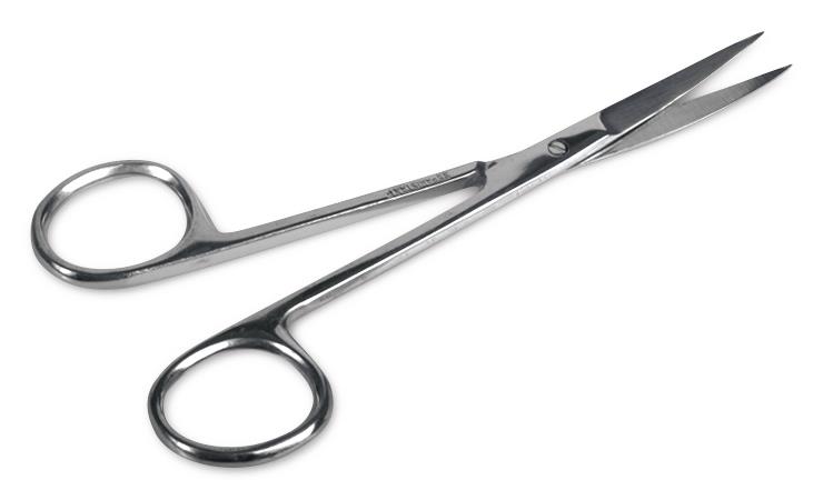 Iris Scissors, Single-Use, Curved, Standard, 4.5'', 50/CS  (DYNJ04049) Case of 50