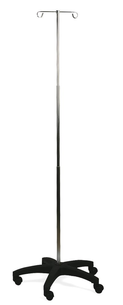 Aluminum Foldable 5-Leg IV Pole, 2 Hooks, 37-1/5" to 83-1/2" H, 3/CS (MDS129CS) Case of 3