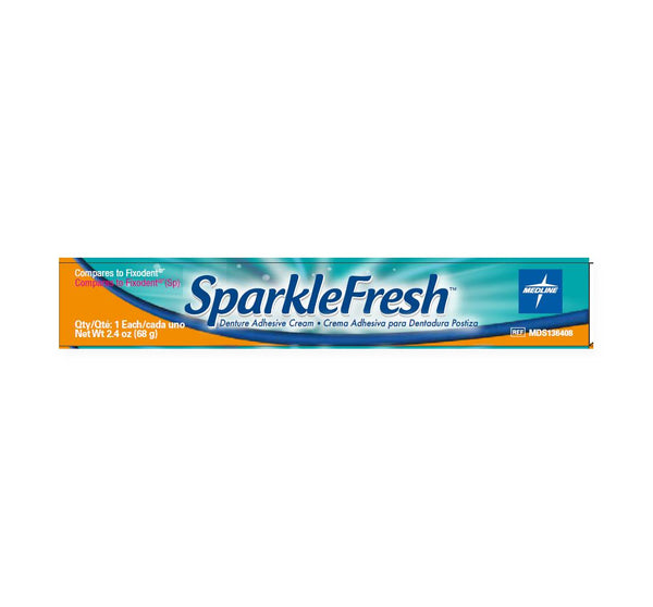 Sparklefresh Denture Adhesive, 2.4 oz. Size, 72/CS (MDS136408) Case of 72