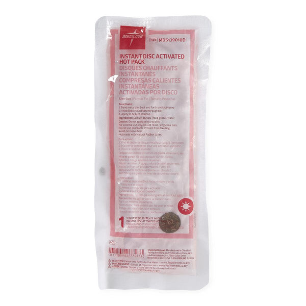Disc-Activated Nonwoven Hot Packs, Slim, 4" x 9", 24/CS (MDS139010D) Case of 24