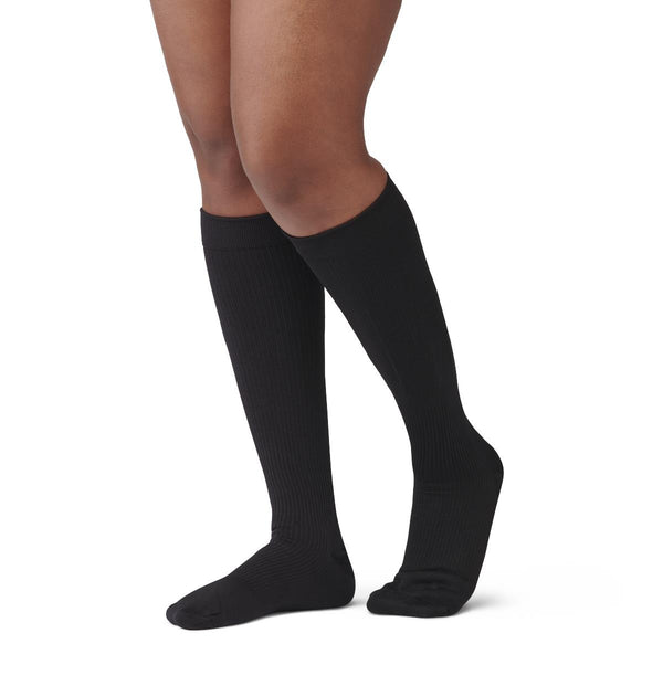 CURAD Cushioned Compression Socks, Knee High, 15-20 mmHg, Black, Size A (S), 1/EA  (MDS1714ABH) Each