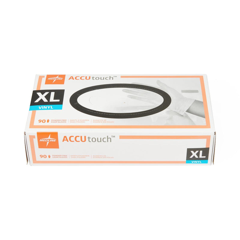 Accutouch Synthetic Powder-Free Clear Vinyl Exam Gloves, Size XL, 900/CS (MDS192077P) Case of 900