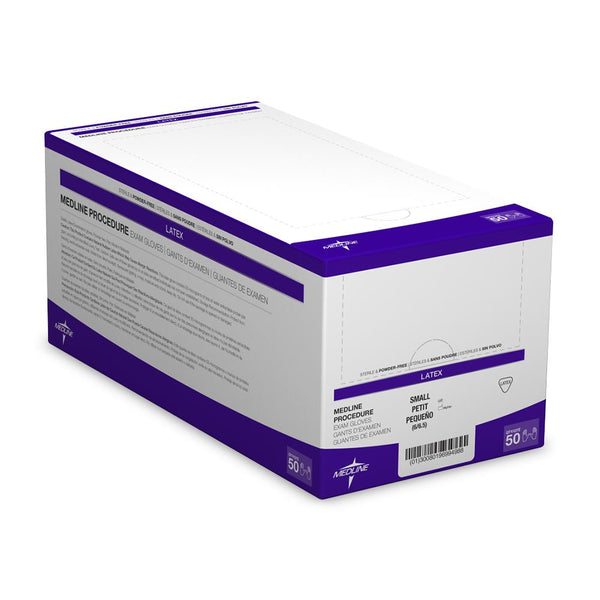 Sterile Powder-Free Latex Exam Gloves, Pairs, Size S, 200/CS (MDS194034) Case of 200
