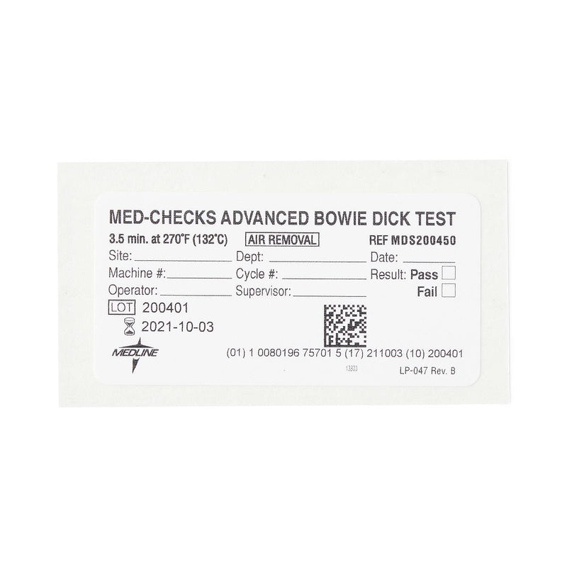 Advanced Bowie-Dick Test, 30-Pack, 120/CS  (MDS200450) Case of 120