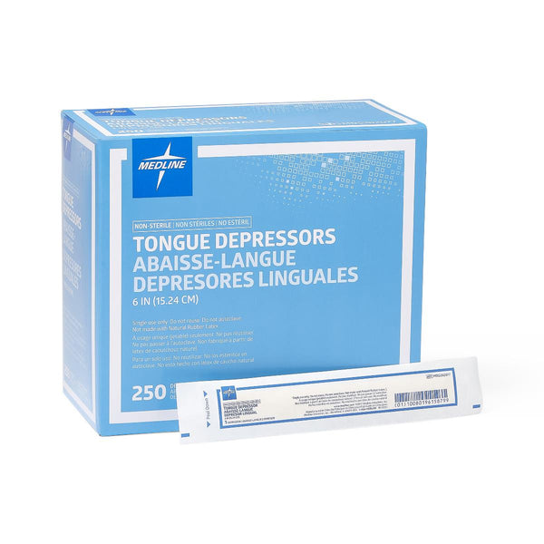 Nonsterile Wrapped Tongue Depressors, 6", 250/BX (MDS202077Z) Box of 250