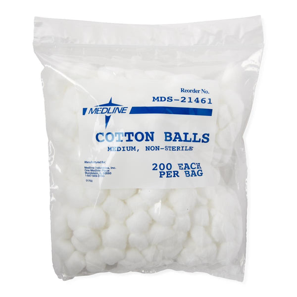 Nonsterile Cotton Balls, Size M, 1", 200/bg, 200/BG  (MDS21461Z) Bag of 200