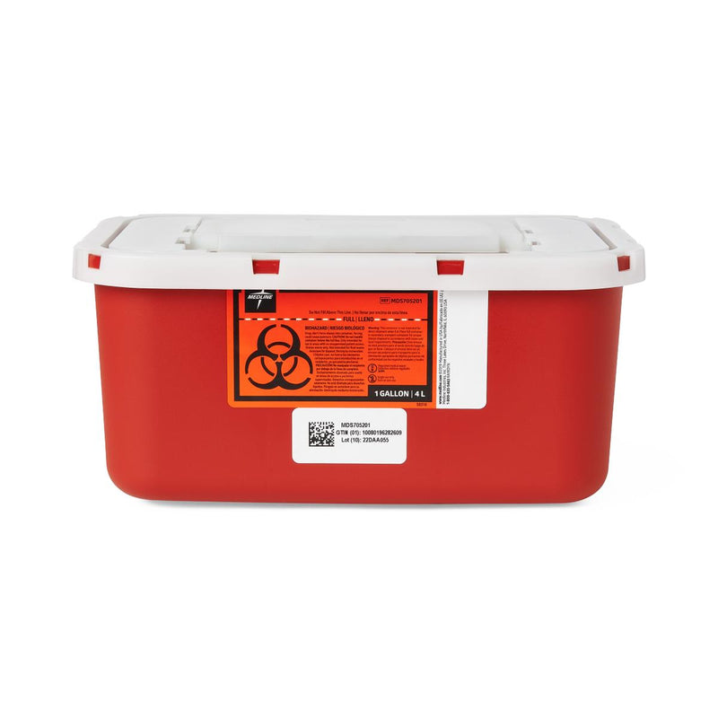 Multipurpose Sharps Container, Red, 1 gal., 32/CS  (MDS705201) Case of 32