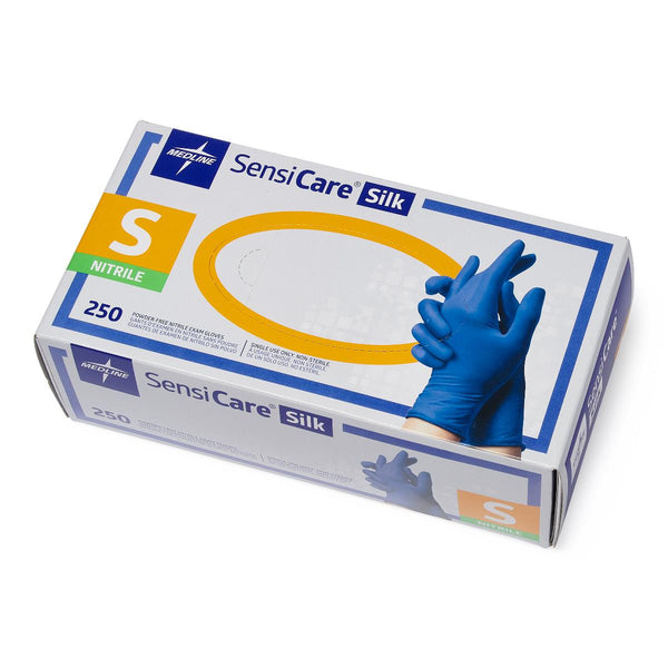 SensiCare Silk Powder-Free Nitrile Exam Gloves, Size S, 250/BX (MDS7584H) Box of 250