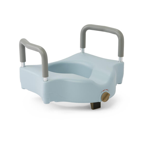 5" Raised Locking Toilet Seat, Microban Treated, With Arms, 350 lb. Weight Capacity, 3/CS (MDS80316MB) Case of 3