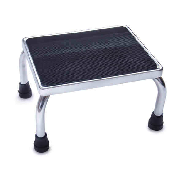 Chrome Footstool with Rubber Mat, 350 lb. Weight Capacity, 1 EA (MDS80430I) Each