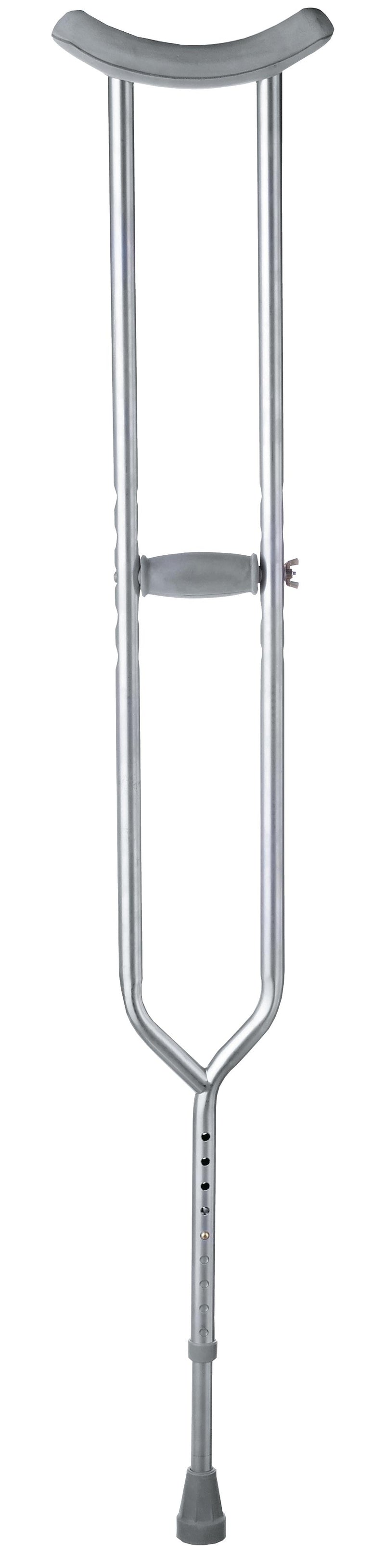 Medline Steel Push-Button Bariatric Crutches, Tall Adult, 650 lb. Capacity, 1/CS  (MDS80334XW) Case of 1