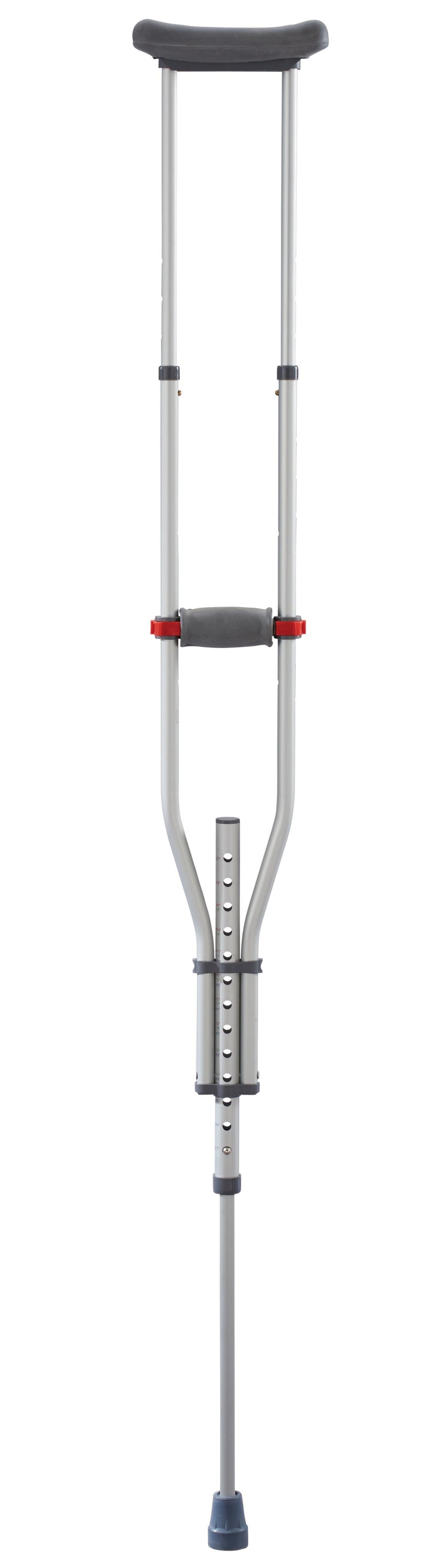 Quick-Fit Aluminum Crutches with Red Dot Hand Grip and I-Beam Height Adjustment, 4'7" - 6'7", 2/CS  (MDS80540) Case of 2