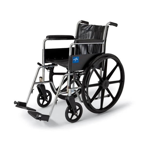 Excel Wheelchair, Permanent Arms, Fixed Footrests, 18", 1/EA  (MDS806100D) Each