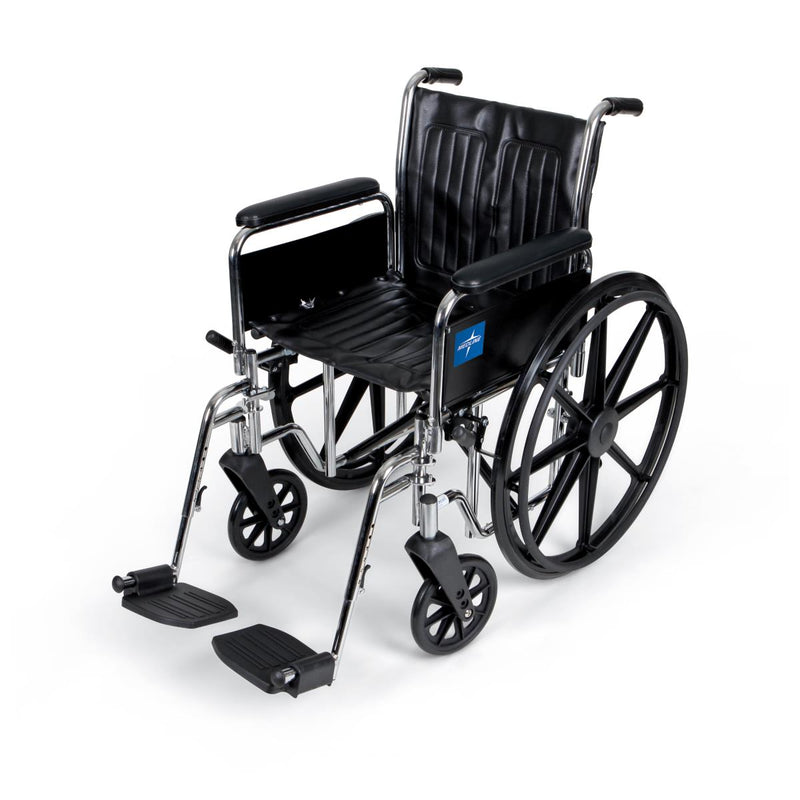 Excel Wheelchair, Removable Full-Length Arms, Swing-Away Footrests, 20", 1/CS  (MDS806400FLA) Case of 1