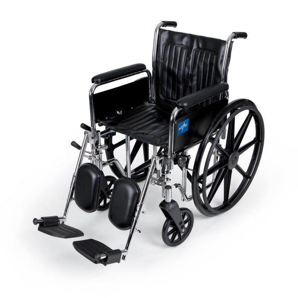 Excel Wheelchair, Full-Length Arms, Elevating Leg Rests, 18", 1/EA  (MDS806300DFLA) Each