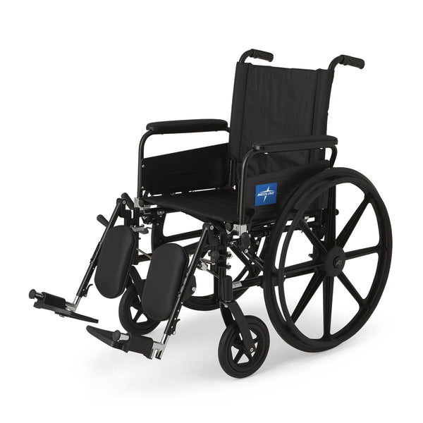 K4 Lightweight Wheelchair with Full-Length Arms and Elevating Leg Rests, 300 lb. Weight Capacity, 18" Width, 1/EA  (MDS806550FLA) Each