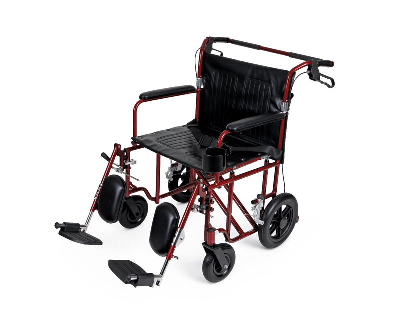 22"W Freedom Plus Lightweight Bariatric Transport Chair, 1/EA  (MDS808200BAR) Each