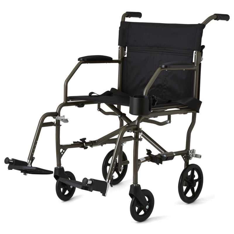 Medline Ultralight Transport Chair, Silver, 1/EA  (MDS808200F3S) Each