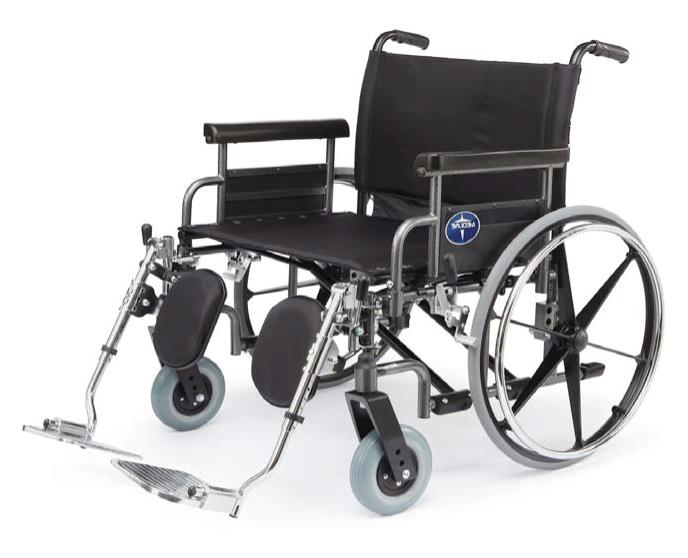 Shuttle Extra-Wide Bariatric Wheelchair with Removable Desk Length Arms and Elevating Legrests, 30", 1/EA  (MDS809950) Each