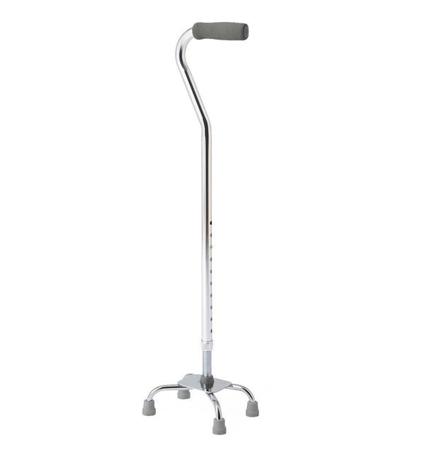 Aluminum Quad Cane, Small Base, Chrome, 2/CS  (MDS86222CHR) Case of 2