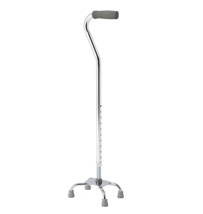 Aluminum Quad Cane, Small Base, Chrome, 2/CS  (MDS86222CHR) Case of 2