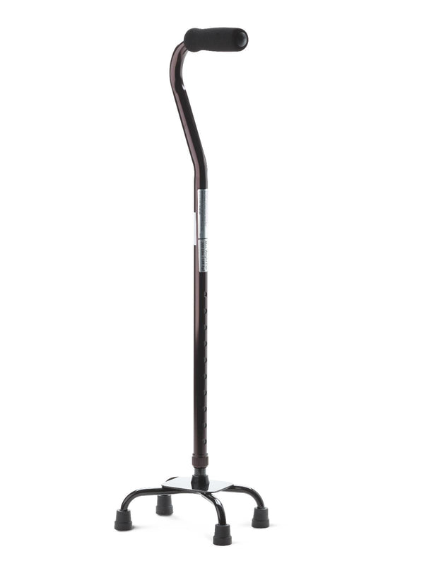 Aluminum Quad Cane, Small Base, Black, 1/EA  (MDS86222H1) Each