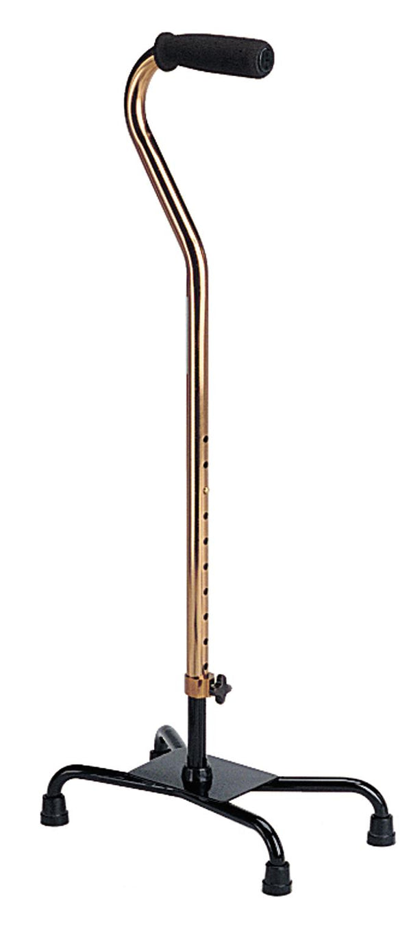 Aluminum Quad Cane with Large Base, 300 lb. Weight Capacity, Bronze, 2/CS  (MDS86228BRZ) Case of 2