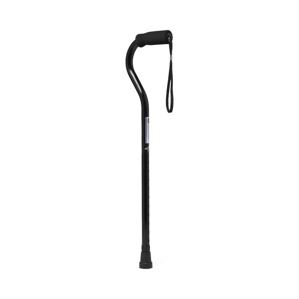 Aluminum Fashion Cane with Offset Handle, Black, 6/CS  (MDS86420) Case of 6