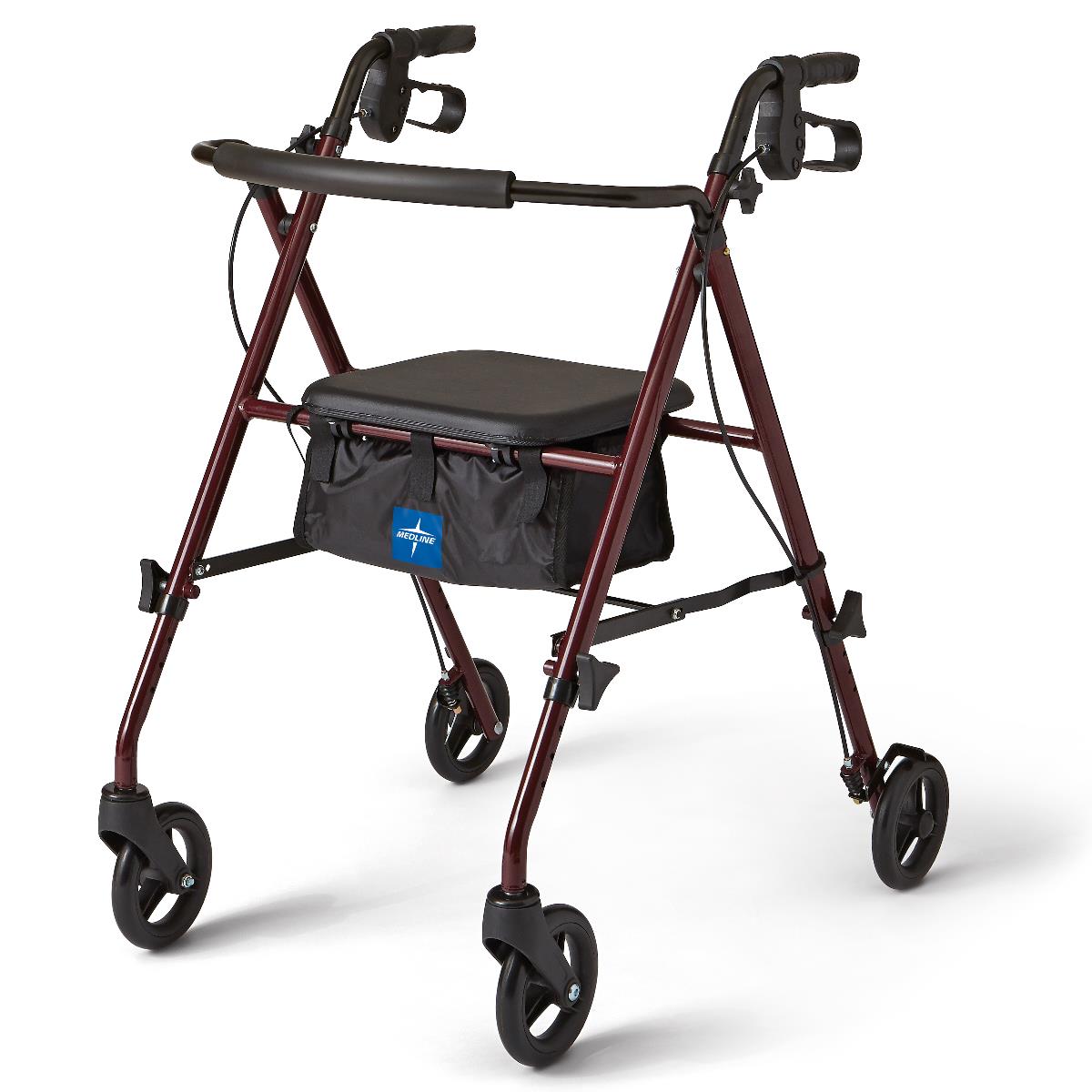 Superlight Steel Rollator, Red, 1 EA (MDS86825SLRS) Each Default Title product photo