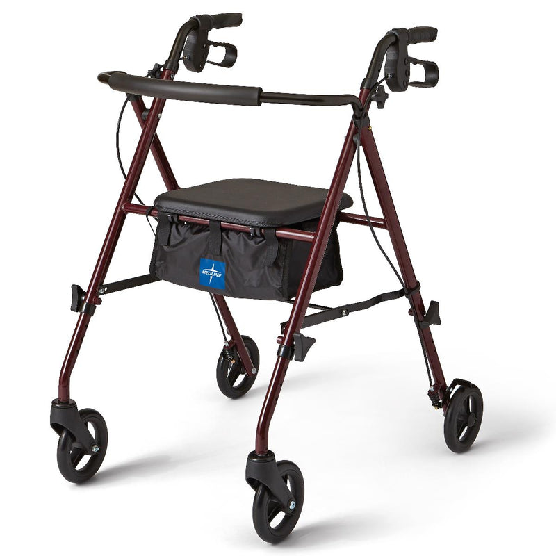 Superlight Steel Rollator, Red, 1 EA (MDS86825SLRS) Each