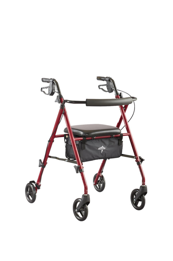 Superlight Aluminum Rollator, Red, 1 EA (MDS86825SLR) Each