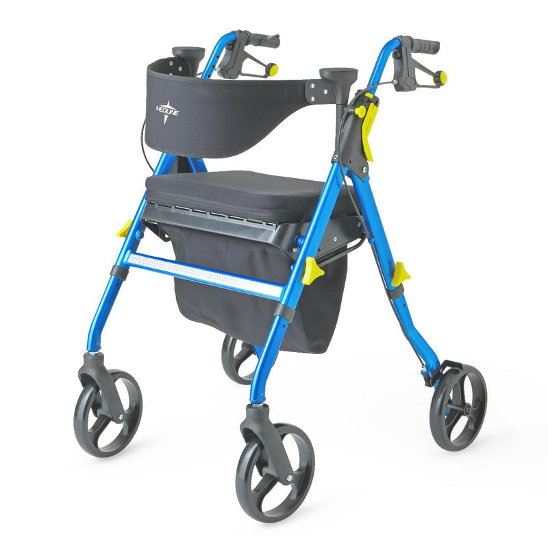 Empower Rollator with 8" Wheels, Blue, 1/CS (MDS86845BM) Case of 1