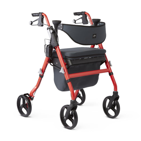 Empower Rollator with Microban-Treated Touch Points and Seat, Red, 1 EA (MDS86845RD) Each