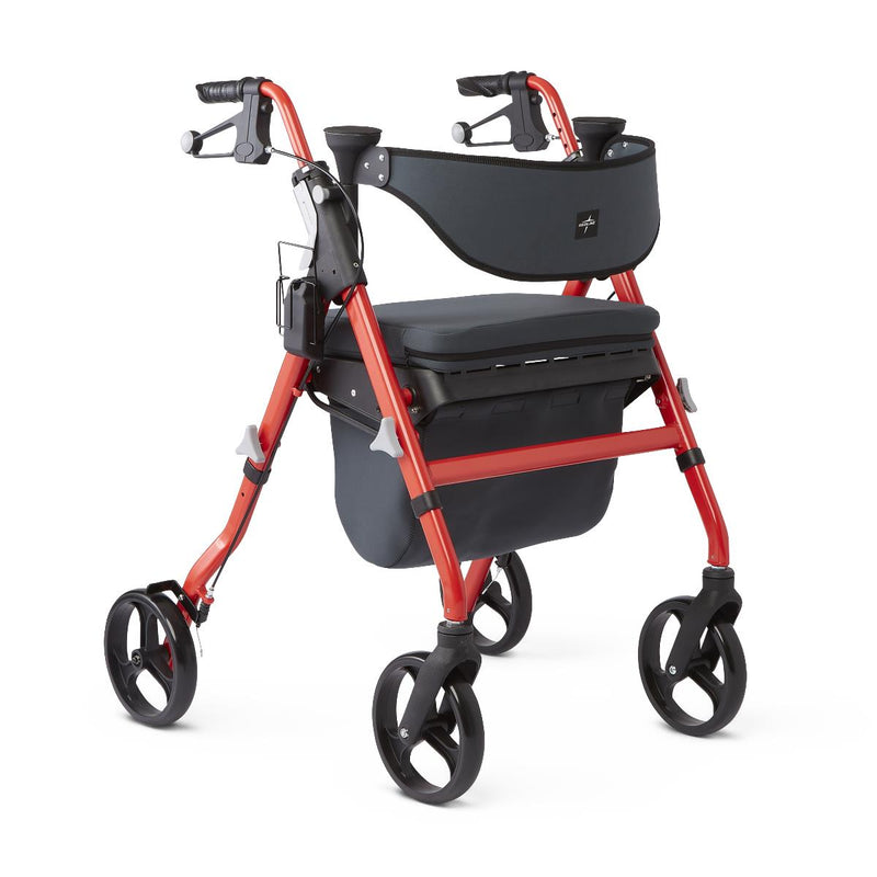 Empower Rollator with Microban-Treated Touch Points and Seat, Red, 1 EA (MDS86845RD) Each