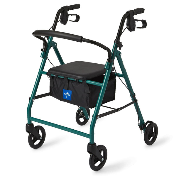 Basic Steel Rollator with 6" Wheels, Green, 1 EA (MDS86850EGS) Each