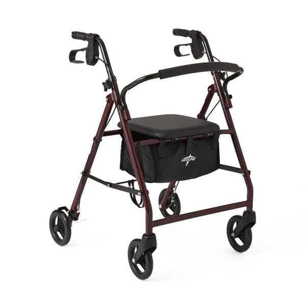 Basic Rollator with 6" Wheels, Burgundy, 1/EA  (MDS86850E) Each