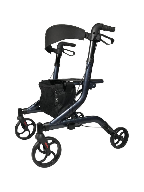 European-Style Aluminum Rollator, Navy Blue, 1 EA (MDS86870ANB) Each