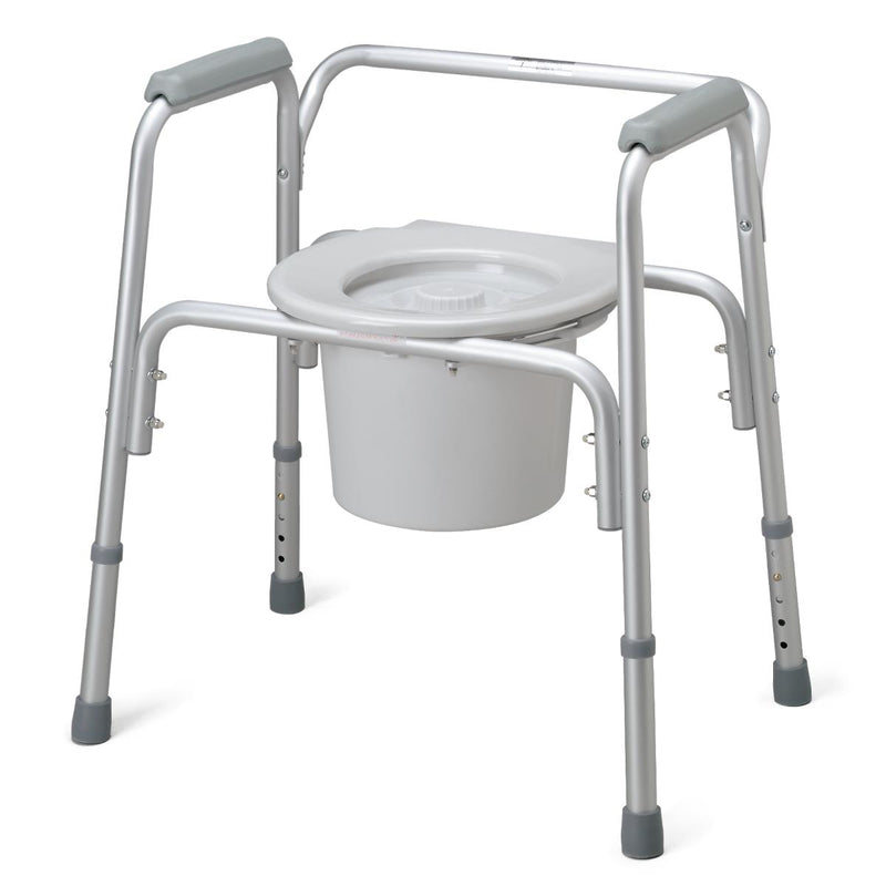 Aluminum Bedside Commode, 4/CS  (MDS89664A) Case of 4