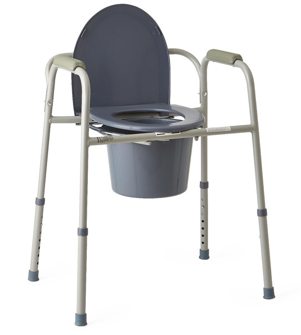 3-in-1 Steel Bedside Commode, 350 lb. Capacity, 4/CS (MDS89664) Case of 4