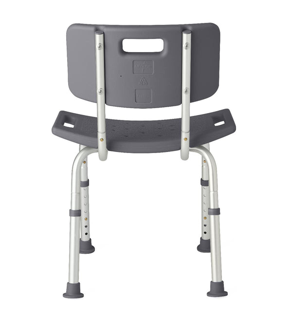 Knockdown Shower Chair with Back, Microban Treated, 2/CS (MDS89745KDMBG) Case of 2
