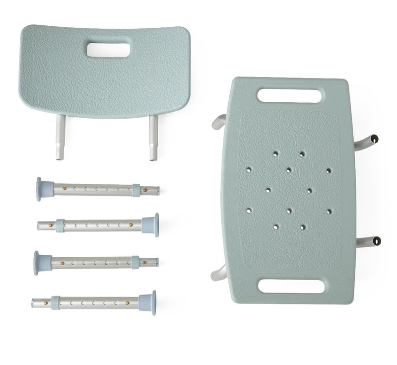 Knockdown Shower Chair with Back, Microban Treated, 1/EA  (MDS89745KDMBH) Each